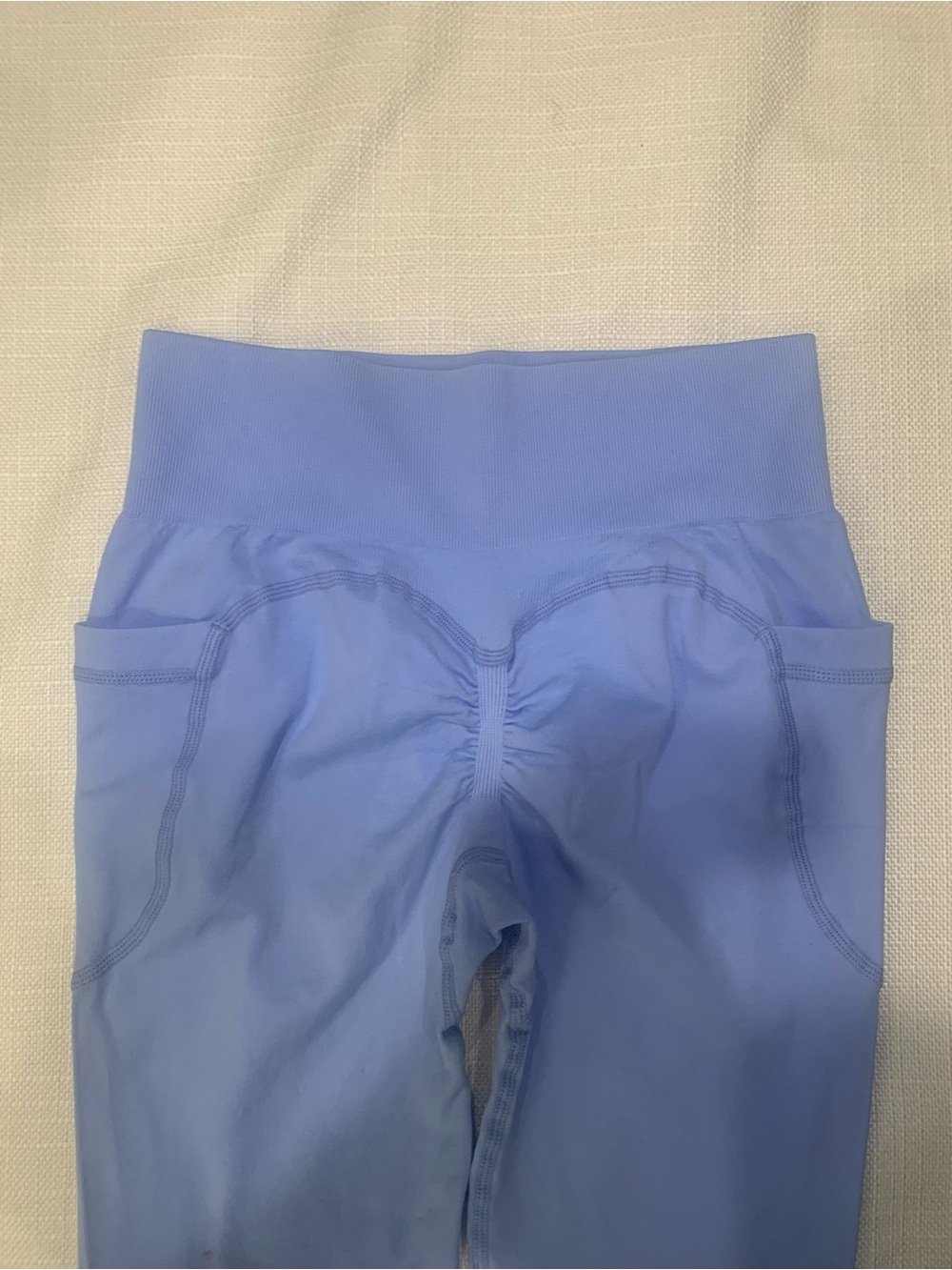 (NWT) High Waisted Periwinkle Blue Seamless Pocket Leggings Size - Picture 8 of 12